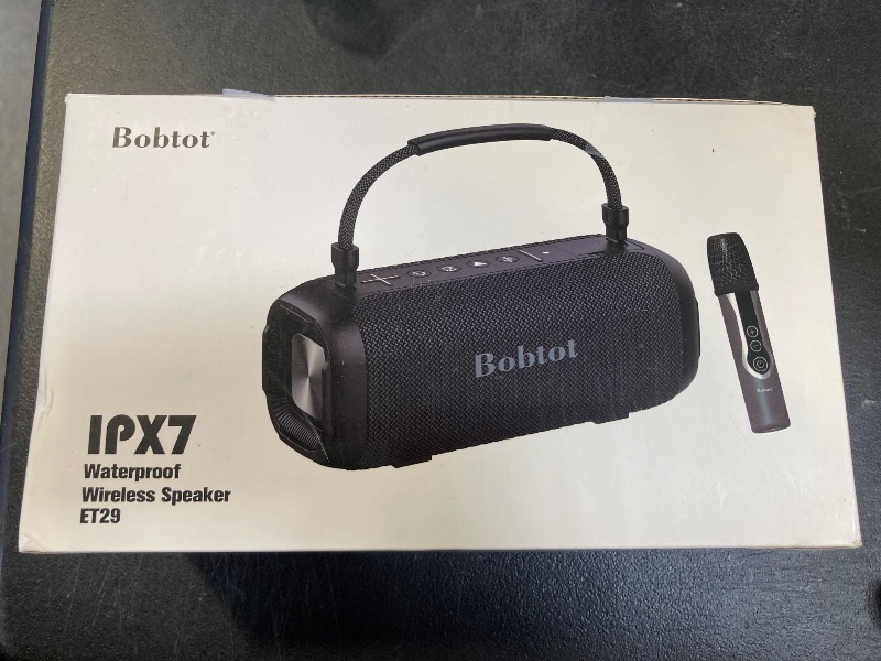 Photo 1 of Portable Karaoke Machine for Adults, Speaker with Microphone Wireless, IPX6, Speaker with Lights, Deep Bass, Three Echo Levels, Indoor and Outdoor EQ, Stereo Sound, Supports AUX, TF, USB