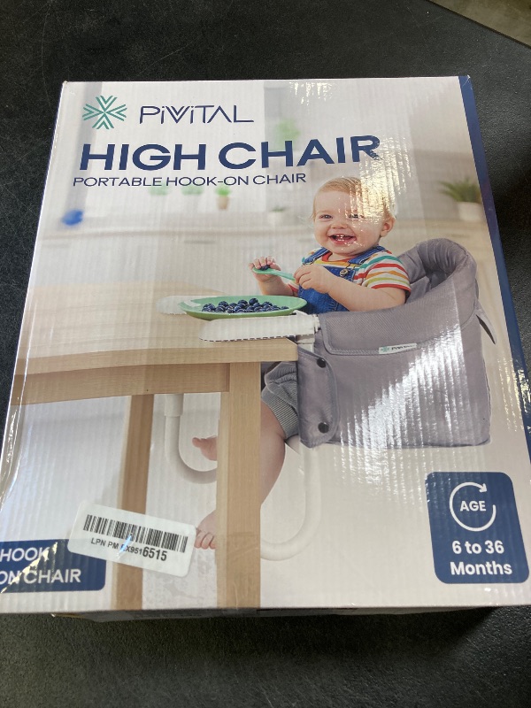 Photo 1 of Hook on High Chair for Baby & Toddler 6-36 Months – Portable & Foldable Clip on Baby Seat for Table, Travel and Famliy Events with Carry Bag - Black