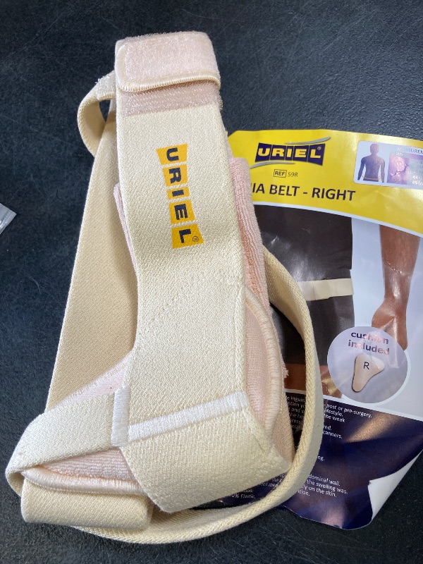 Photo 1 of URIEL Right Side Hernia Belts for Men - Inguinal Hernia Belt for Men, Pre and Post Surgery Truss, Size Large, Cream (39.8-44.5 Inches)