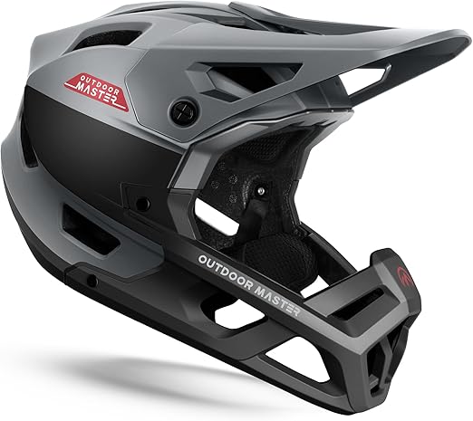 Photo 1 of OutdoorMaster Full Face Mountain Bike Helmet for Men & Women-Two Removable Chin Pad Mountain Bike Helmet Grizzly, Ventilation Lightweight Racing Downhill DH BMX MTB Helmet
