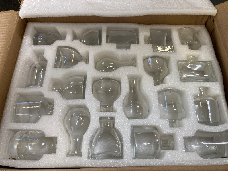 Photo 1 of Hewory Mini  Vases for Centerpieces: 42pcs Small Glass Vase Bulk - Clear Tiny Vases for Wedding Baby Shower Birthday Party Events Table Decor
