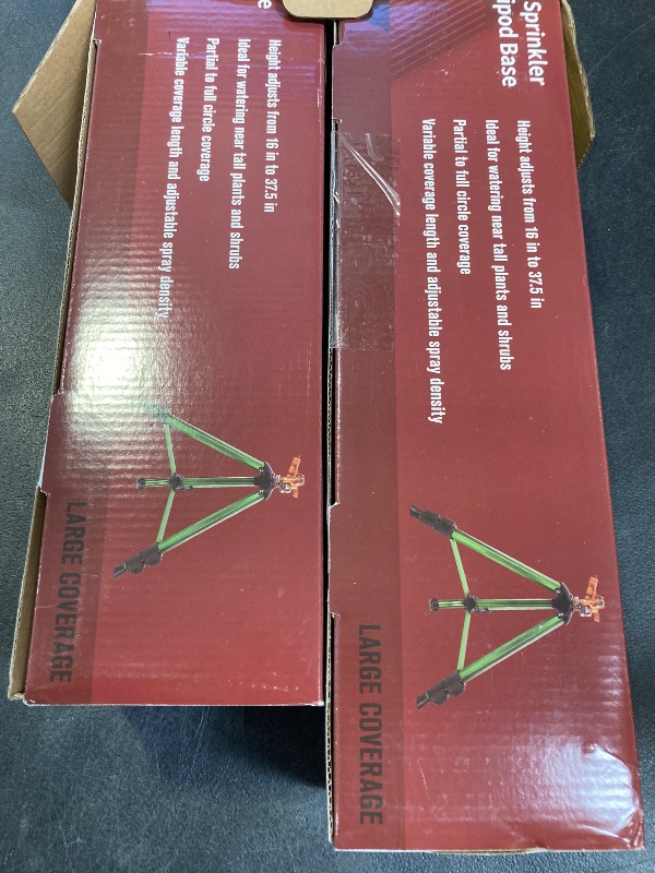 Photo 1 of Biswing Impact Sprinkler Head on Tripod Base, Heavy Duty Lawn Sprinklers, 360 Degree Large Area Irrigation, Brass Sprinkler Nozzle & Solid Alloy Metal Extension Legs Flip Locks, 2 Pack