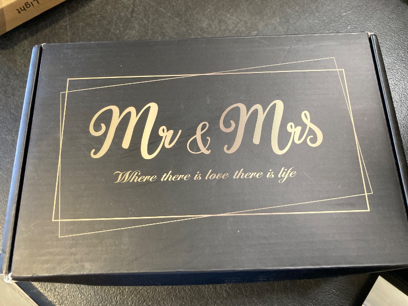 Photo 1 of Linkax Mr and Mrs Coffee Mug Couple Gifts, White Elephant Christmas Wedding Gifts for Couples 2025, Useful Anniversary Engagement Present for Couple Newlyweds Husband Wife Bridal Shower Bride to Be
