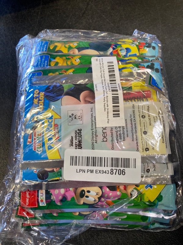 Photo 1 of Mickey Mouse Club House Mini Party Favors Set - Bundle with 24 Mickey Play Packs with Coloring Pages, Stickers, More | Mickey Party Supplies