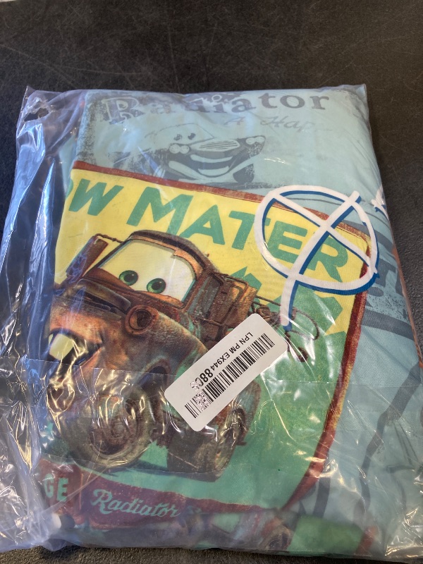 Photo 1 of Jay Franco Disney/Pixar Cars Tune Up Blue/Gray 5 Piece Twin Bed in A Bag with Lightning McQueen & Mater in Radiator Springs (Official Disney/Pixar Product)
