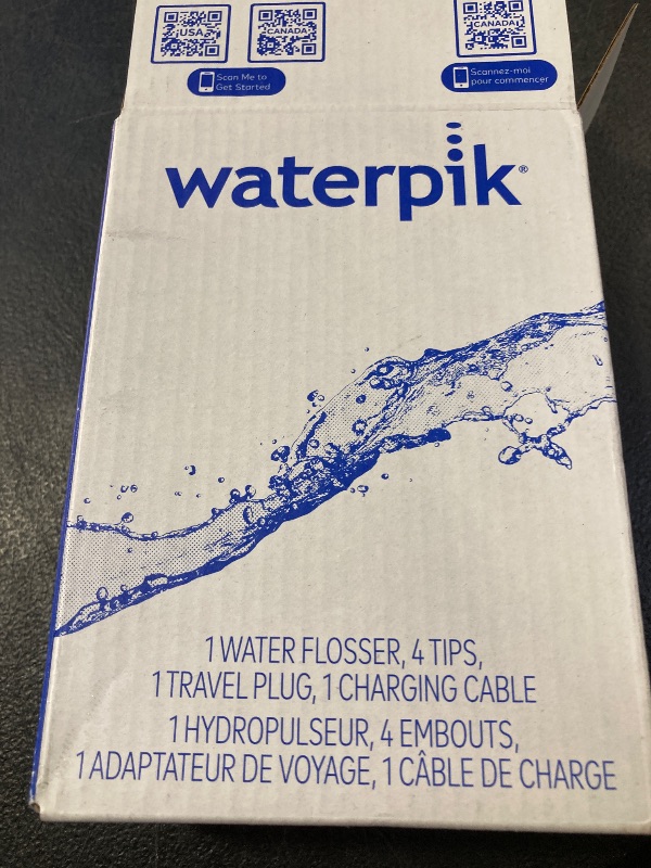 Photo 1 of Waterpik Cordless Slide Professional Water Flosser, Portable Collapsible for Travel and Storage, with Travel Bag and 4 Tips, ADA Accepted, Rechargeable and Waterproof, Modern Gray WF-17CD017-1