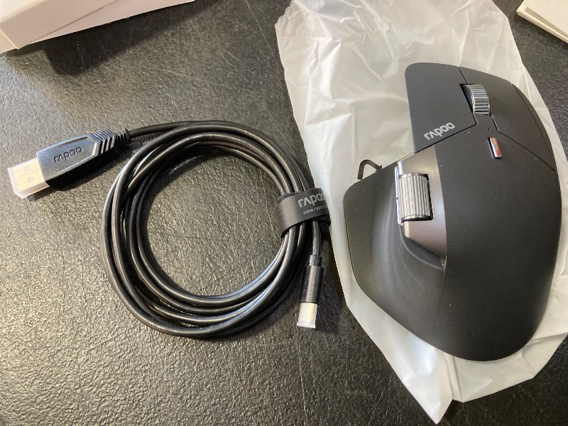 Photo 1 of Rapoo MT760 PRO Wireless Mouse, NearLink + Bluetooth 5.0 Multi-Device, 12K DPI, 2K Polling, Ergo for Work & Gaming, 11 Programmable Buttons, On-Board Memory, Quiet Clicks, USB-C, 120 Days Battery Life