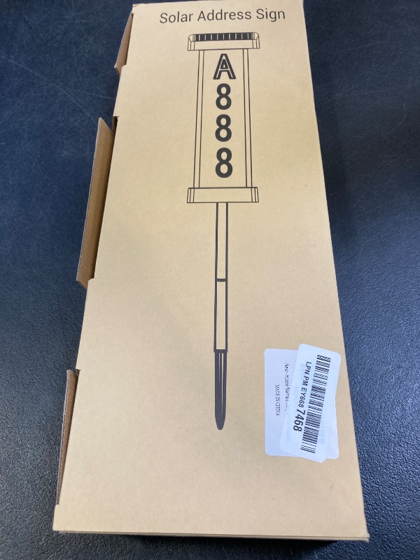 Photo 1 of Solar Address Sign, Outside House Number, Double Sided Illuminated, 3000K / 4500K / 6000K 3CCT Adjustable Illuminated Waterproof Solar Powered, Wall Mounting/Ground Stake House Address Numbers