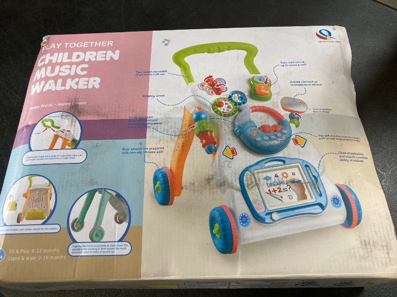 Photo 1 of Cuterabit 2 in 1 Sit to Stand Baby Walker with Music and Light, Push Toys for Toddlers 1-3 for Learning to Walk, Baby Walking Toys 6 to 12 Months for Infants Babies Toddlers Boys Girls