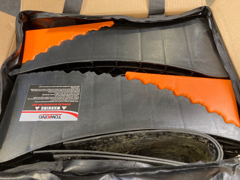 Photo 1 of TOWKING Camper Leveler System, 6" Lift, 35,000 lbs, 2-Pack RV Leveling Blocks with Curved Design & Wheel Chocks, Perfect for Campers, Fifth Wheels, and Dual Axle Trailers
