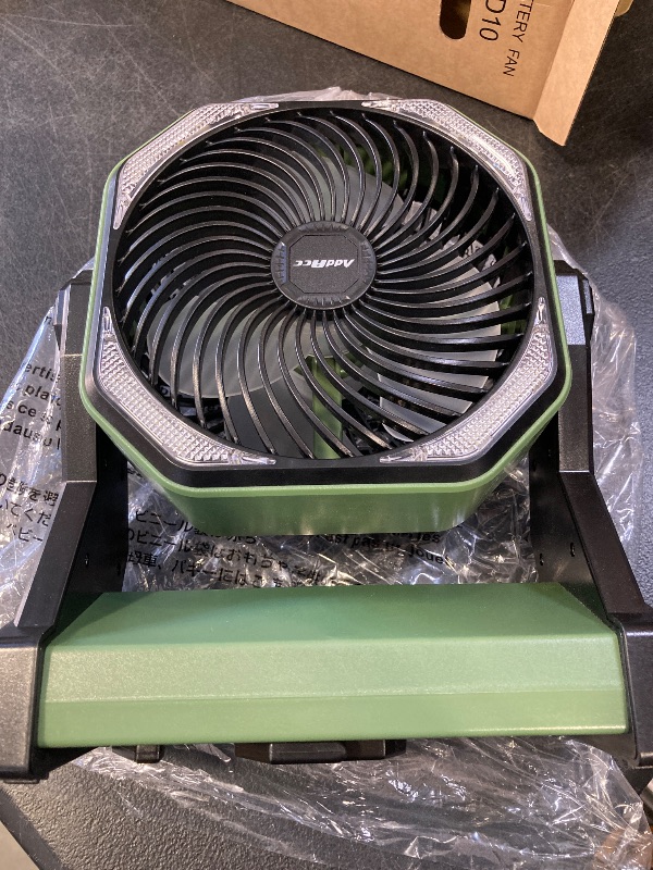 Photo 1 of 20000mAh Camping Fan, Rechargeable Battery Operated with 360° Rotatable Hook, 400 Lumes Light, 270° Pivot, 4 Speeds, 58Hrs Battery Powered Fan for Outdoor Tent Car Trip BBQ Hurricane Power Outages