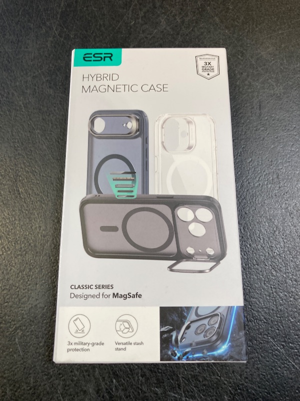 Photo 1 of ESR for iPhone 17 Pro Max Case with Stash Stand, Camera Control Cover Compatible with Mag Safe, Military-Grade Drop Protection Phone Case for iPhone 17 Pro Max, Scratch-Resistant Back Cover, Clear