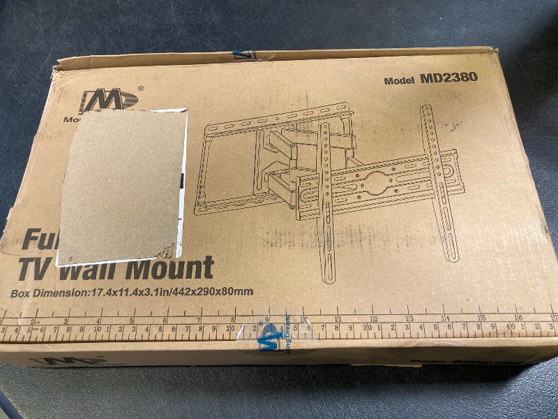 Photo 1 of Mounting Dream TV Wall Mount for 32-65 Inch Television, Mount with Swivel and Tilt, Full Motion Bracket with Articulating Dual Arms, Fits 16inch Studs, Max VESA 400X400 mm, 99lbs, MD2380