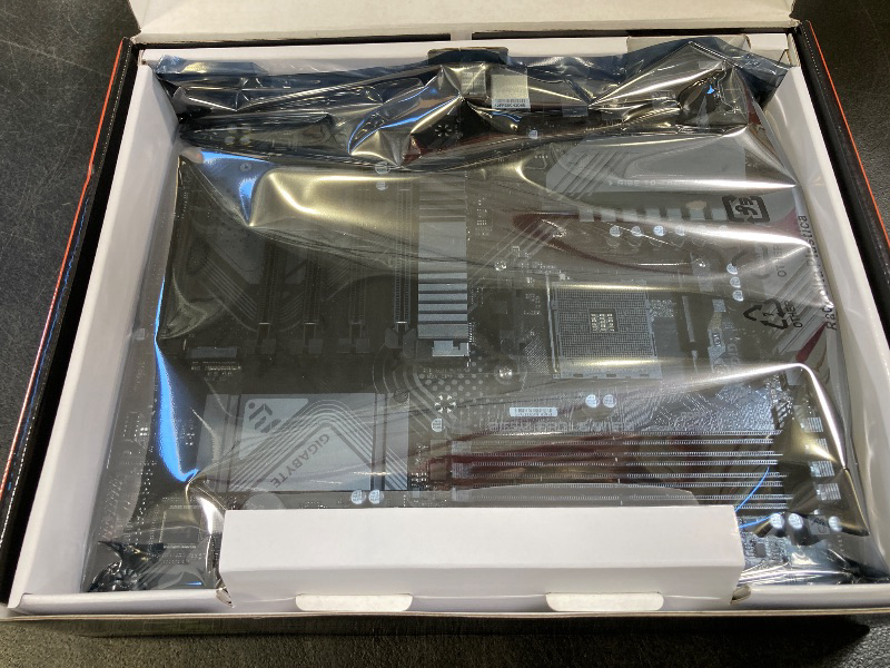 Photo 1 of GIGABYTE B550 Eagle WIFI6 Motherboard, Supports AMD AM4 Ryzen 5000 Processors, ATX, DDR4, 2X M.2, PCIe 4.0, WIFI6, 1GbE LAN, EZ-Latch