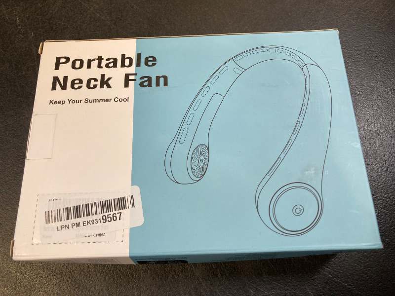 Photo 1 of Neck fan, Portable Fan with 5-17H Lifespan, 4000mAh Neck fan air conditioner with 3 Adjustable Speeds and 64 Cool Lights, Rechargeable Neck Fan, Hands-Free Cooling fan for Summer (Black)