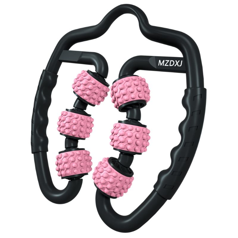 Photo 1 of MZDXJ Cellulite Massage Tool Muscle Roller - Deep Fascia Massager & Dimpled Skin Remover for Legs, Thighs & Buttocks - Anti-Cellulite Roller, Smooth Skin, Pain Reliefs (Black Pink-4 Wheel)