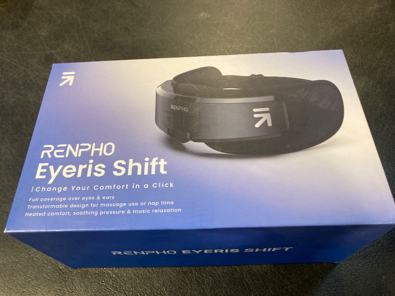 Photo 1 of RENPHO Eyeris Shift Eye Massager for Migraines [2025 Upgraded], Heated Eye Massager & Sleep Mask for Relaxation, Birthday Gifts for Women/Men/Mom/Dad, Music Temple Fack Mask Massager, Improve Sleep