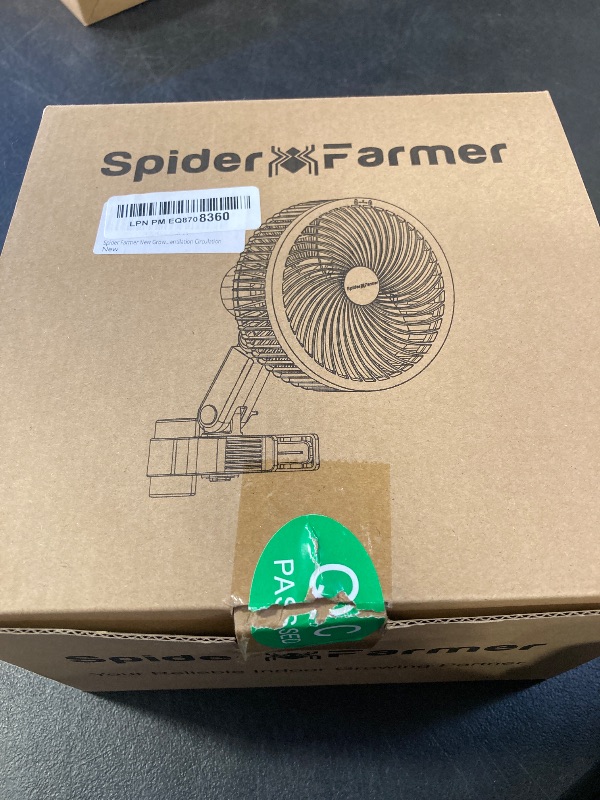 Photo 1 of Spider Farmer New Grow Tent Clip Fan 6", EC Motor, Custom 10 Dynamic Wind Speeds and 10-Level Oscillation, Weatherproof IP-54, Powerful Airflow but Quiet for Hydroponics Circulation Cooling