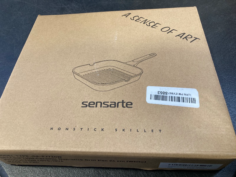 Photo 1 of SENSARTE Nonstick Ceramic Grill Pan for Stove Tops, Versatile Square Grilling Pan with Pour Spouts, Durable Grill Skillet for All Stoves(Gas,Electric,Induction) Non Toxic-PTFE,PFAS,PFOA Free, 9.5Inch
