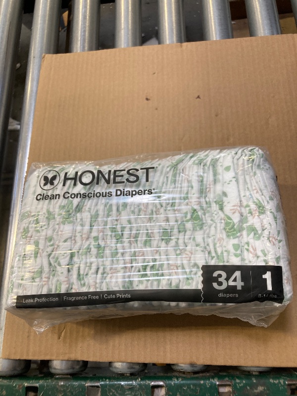 Photo 1 of Honest Diapers 34ct, Size 1