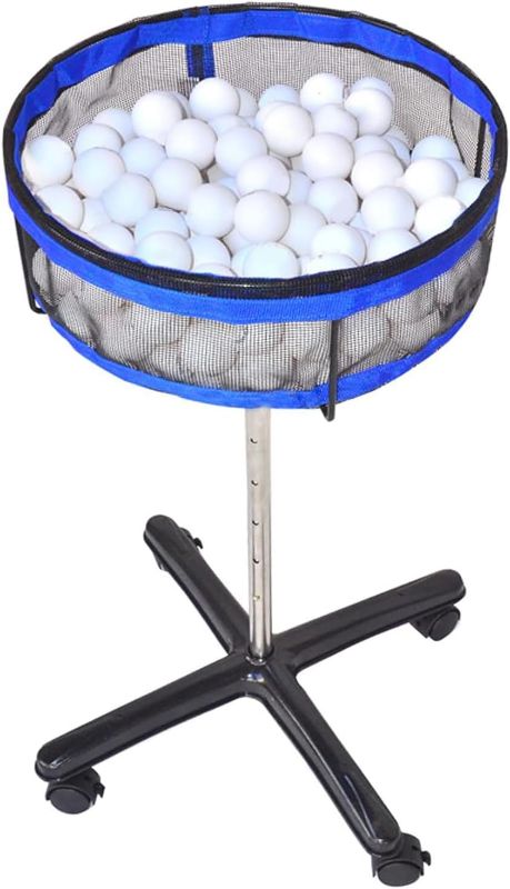 Photo 1 of TNZMART Removeable Table Tennis Storage Multi-Ball Collector Holder Adjustable Height Pickleball Collection Basket for Training
