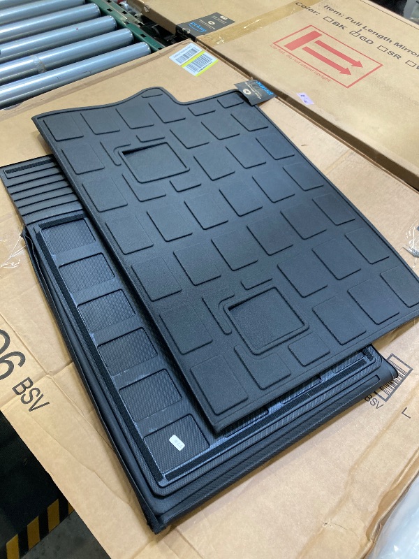 Photo 1 of Trunk Mat Backrest Mats Compatible with 2019-2023 Jeep Cherokee Cargo Liners TPE Back Seat Protector Replacement for 2019 2020 2021 2022 2023 Jeep Cherokee Accessories (Cargo Mat+Backrest Mat)

