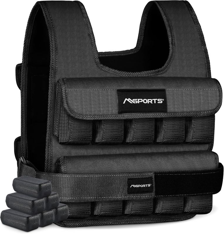 Photo 1 of Weighted Vest Premium for Women & Men – Adjustable 11–65 lb, Running Vest, Walking Weight Vest, Tactical Style Training Vest for CrossFit, Strength, Cardio & Home Workouts
