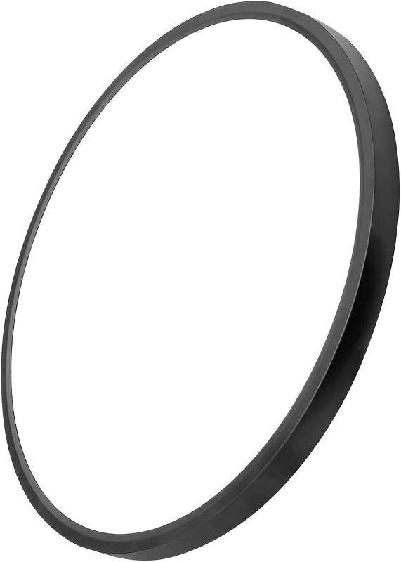 Photo 1 of 24 Inch Large LED Flush Mount Ceiling Light, 50W,5480LM, 3000K/4000K/6000K CCT Selectable, Black Round Flat Panel Low Profile Ceiling Light Fixtures for Hallway, Kitchen, Bedroom, Laundry Room
