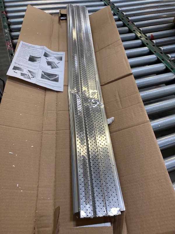 Photo 1 of A-M Gutter Guard - Heavy Duty Lifetime Quality Aluminum Leaf & Debris Protection for 5-inch and 6-inch (5 Inch-200 Feet, Mill Finish) - Made in The USA
