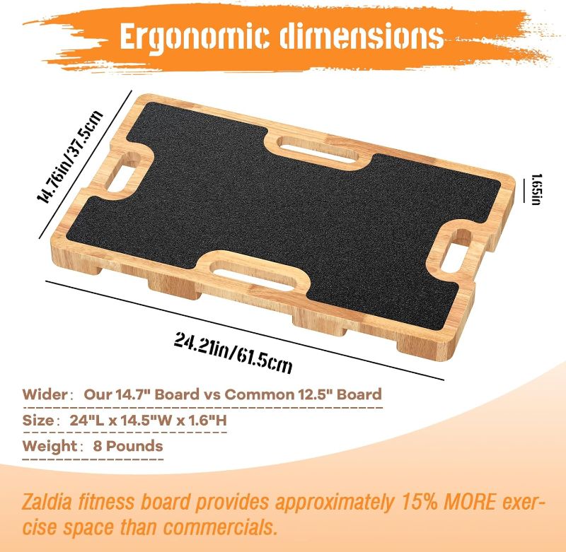 Photo 1 of Zaldia Wood Workout/fit/Exercise Board - Wooden Fitness Platform with Non-Slip Surface for Home Body Gym, Strength Training
