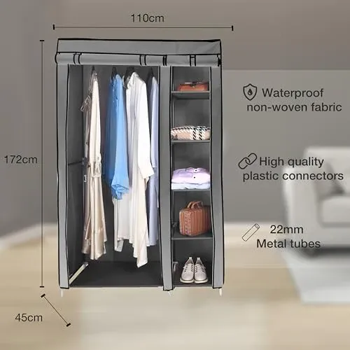 Photo 1 of Fabric  Portable Closet Wardrobe Heavy Duty Clothes Rack 