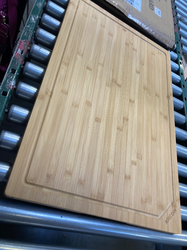 Photo 1 of 30 Inch Extra Large Bamboo Cutting Boards for Kitchen, Wood Cutting Board with Deep Juice Groove and Handle Heavy Duty Chopping board, Oversized Stove Top Cover, Kikcoin, 30" x 20"
