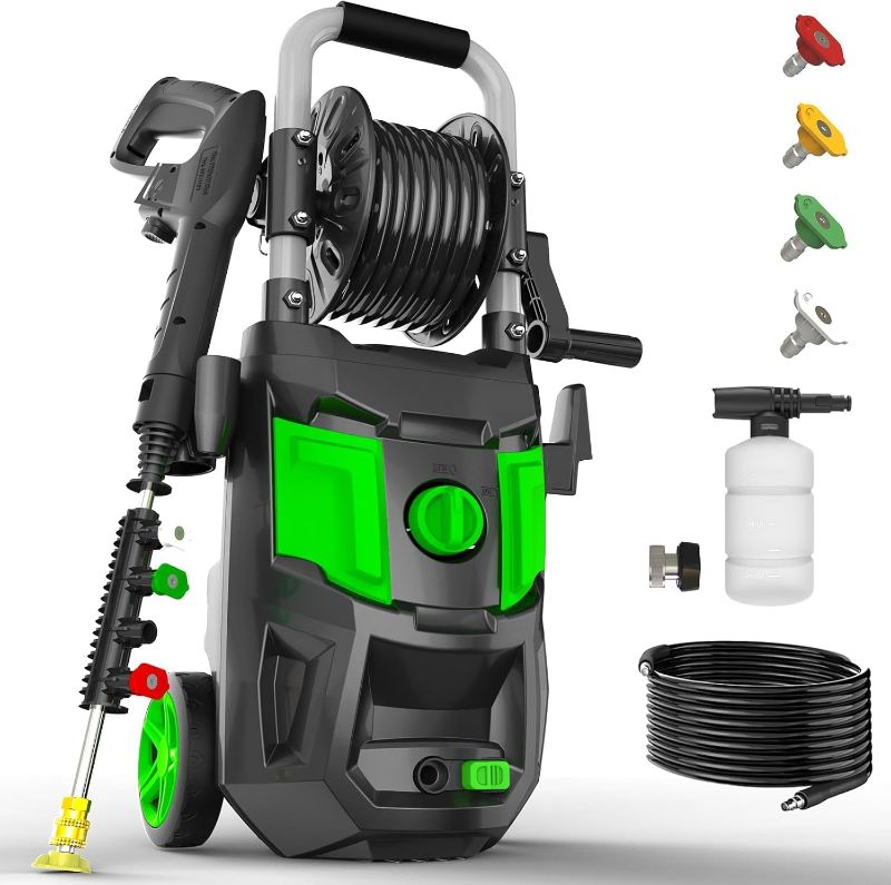 Photo 1 of PARTS ONLY! Pressure Washer, Foam Cannon High Power Washers for Car, Patio, Driveway, Garden, Outdoor Surface Cleaning, Green
