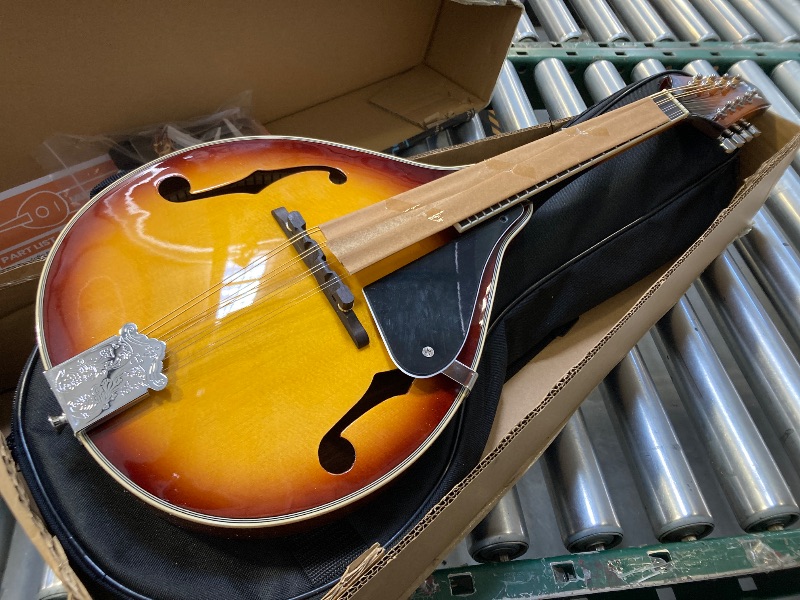 Photo 1 of PYY Mandolin Instrument - A Style 8-Strings Mandolin Musical Instrument 27 Inch Mandolins for Adults, Beginners Starter Kit with Gig Bag, Spare Strings, Digital Tuner, Capo, 3 Picks, Strap
