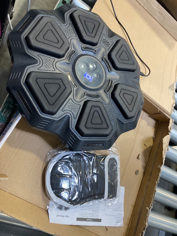 Photo 1 of 2025 New Music Boxing Machine?Smart Bluetooth Boxing Machine?Music Punch Machine for Kids and Adults?Boxing Music Trainer?Equipment for Home, Office, Gym?Black?
