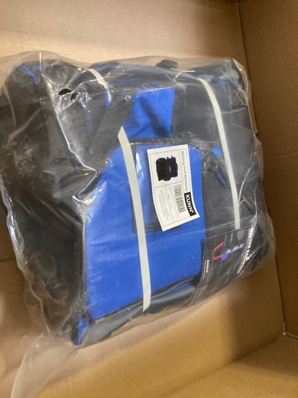 Photo 1 of KUNN Welding-Backpack Multifunction Helmet-Bag - Ultimate Equipment Bag with Cotton Protective Lining for Electrician Blue
