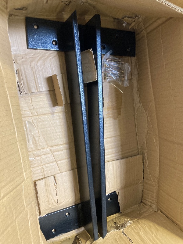Photo 1 of ?2-Pack? Free Hanging T Shelf Bracket, Solid Heavy Duty Steel Knee Wall Hidden Granite Countertop Support Floating Bracket Hardware, Universal ,20 Inch , DIY Projects , Screws Included
