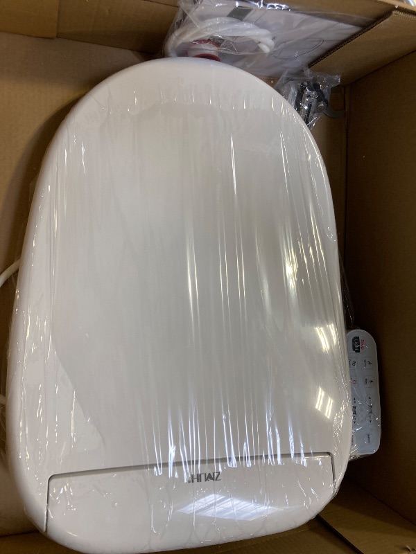 Photo 1 of ZMJH 236 Bidet Toilet Seat Elongated - Endless Warm Water, Heated Seat & Vortex Wash, Dual Front/Rear Cleaning, Warm Air Dryer, LED Night Light, Electric-Powered (Elongated)
