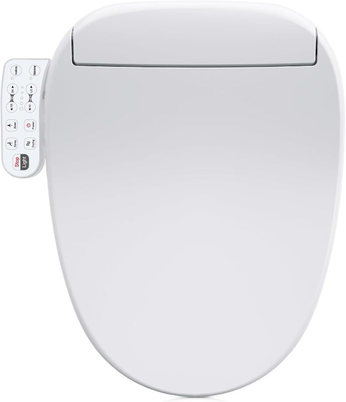 Photo 1 of ZMJH 236 Bidet Toilet Seat Elongated - Endless Warm Water, Heated Seat & Vortex Wash, Dual Front/Rear Cleaning, Warm Air Dryer, LED Night Light, Electric-Powered (Elongated)

