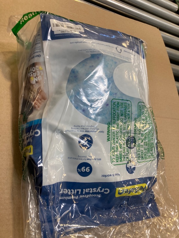Photo 1 of PetSafe ScoopFree Premium Crystal Cat Litter - Ultra-Absorbent Silica Universal Litterbox Crystals - Non-Clumping Odor Control - Fresh Scent - 8 lb Bag