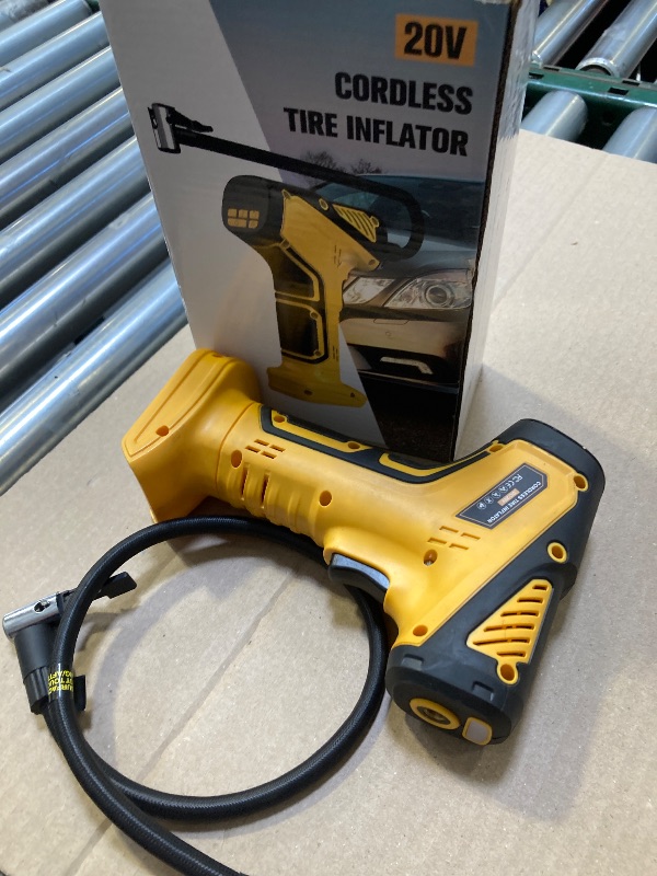 Photo 1 of 150PSI Tire Inflator Portable Air Compressor: Cordless Air Pump Compatible with Dewalt 20V Battery - Car Tire Pump with Digital Pressure Gauge & LED Light for Auto, Motorcycles, Bikes, Ball(Bare Tool)
