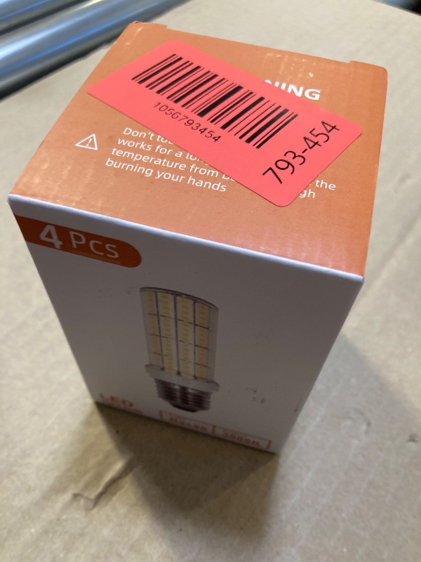 Photo 1 of LED Light Bulb 2500lumen 200w Equivalent Super Bright 3000K Warm Daylight White 20W LED Bulbs Waterproof E26/E27 Medium Base for Outdoor Indoor Home Garage Backyard LED Corn Light Bulb Pack of 4