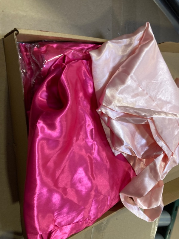 Photo 1 of Jecery 7 Pcs Birthday Squad Robe Birthday Princess Robe Spa Party Supplies Unicorn Slumber Pajamas for Girls(Pink and Rose Red, Size 10)