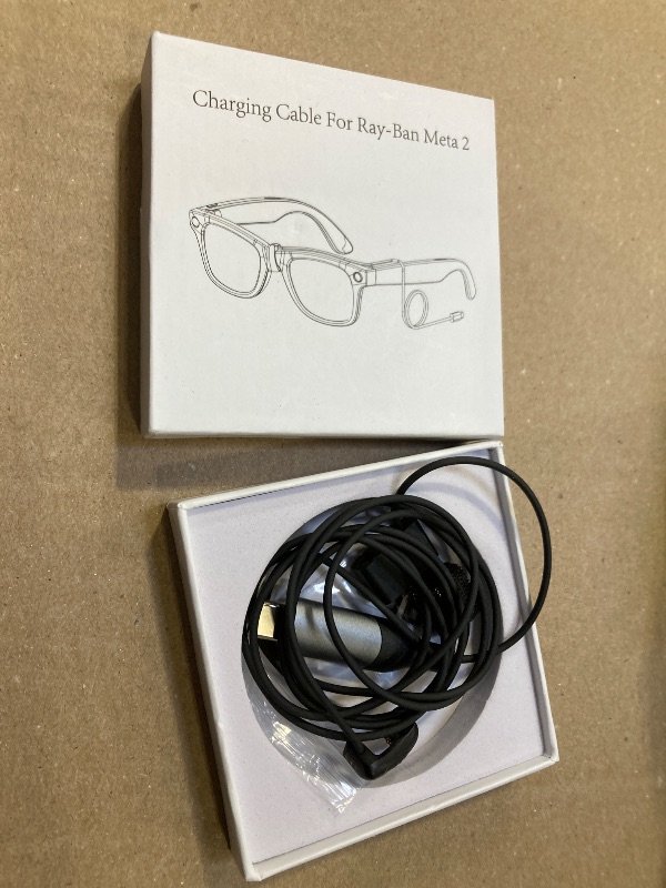 Photo 1 of Hugener USB C Charging Cable for Ray-Ban Meta Smart Glasses 5FT/1.5M, Type C Charger for Wayfarer Meta, Headliner Meta, Skyler Meta