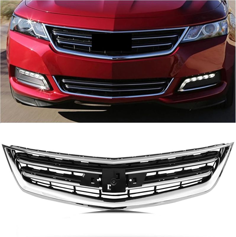 Photo 1 of MotorFansClub Front Upper Grille Grill Fit for Chevrolet Chevy Impala Sedan 2014 2015 2016 2017 2018 2019 2020
