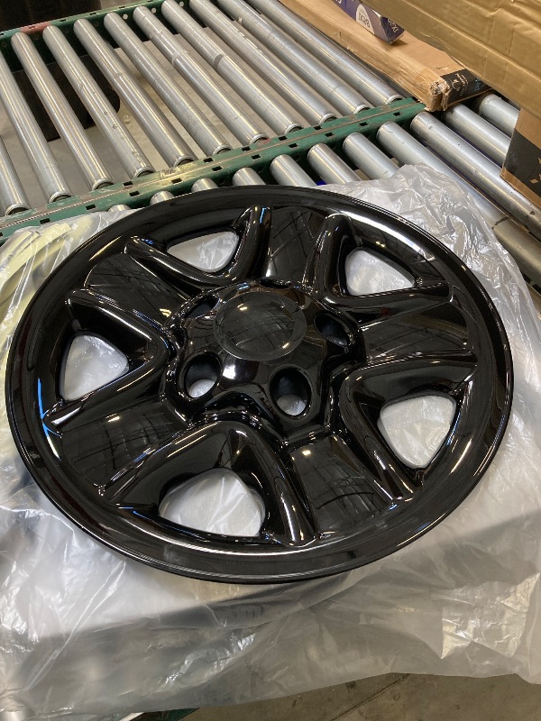 Photo 1 of 20" Hubcap Wheel Skin Covers, Black, 4 Pack
