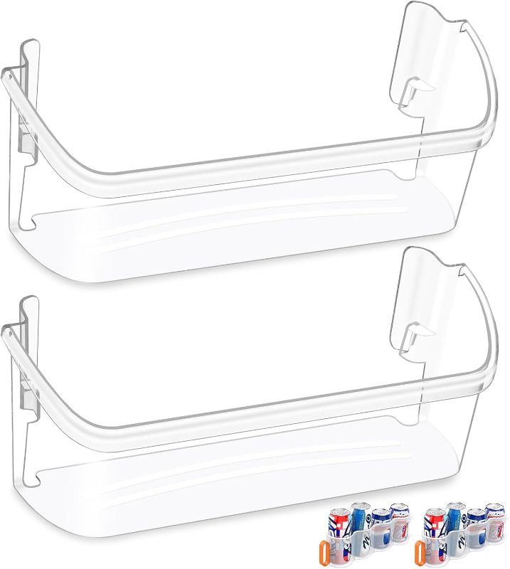 Photo 1 of [2 PACK] UPGRADED 242126602 Refrigerator Door Bin Shelf Replacement For Frigidaire Door Shelf Replacement -LFSS2612TF0 LFSS2612TF4 Frigidaire Door Bin Bottom Shelf Parts 2421266 PS12364199 Shelves
