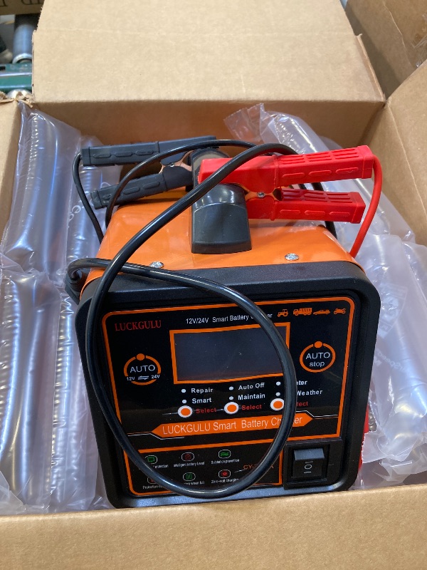 Photo 1 of 12V/24V Car Battery Chargers Heavy Duty, 0-20A Automatic Battery Maintainer with Auto Shutoffs, Repair, Winter Mode, Smart Trickle Charger for Automotive Car Truck Motorcycle RV AGM Deep Cycle
