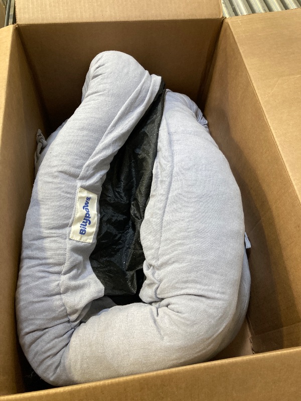 Photo 1 of Orthopedic Dog Bed for Large Dogs, Pet Sofa Bed, 4-Sided Bolster, Removable Washable Cover & Anti-Slip Bottom, Large Gray, (Missing Actual Bed Pad)
