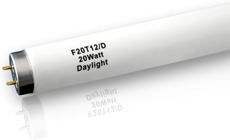 Photo 1 of 6 Pack 2FT F20T12/D Daylight Fluorescent Bulb, 24 Inch 6500K 20 Watt Full Spectrum Light, 1.5 Inch Diameter T12 Linear Tube, High Transparency CRI 85+
